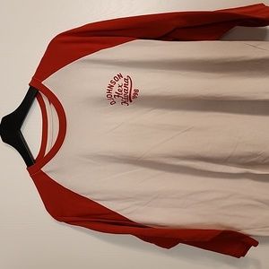 Project Rock Under Armour 3/4 sleeve t-shirt, Large, Cream and Orange